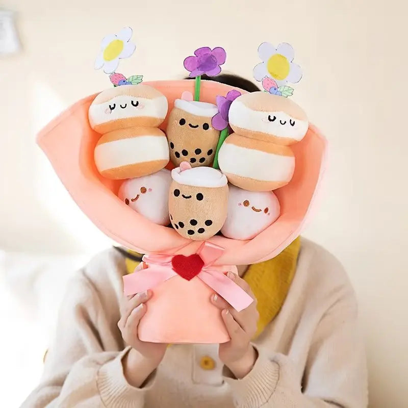 Cute Bubble Tea Plush Bouquet