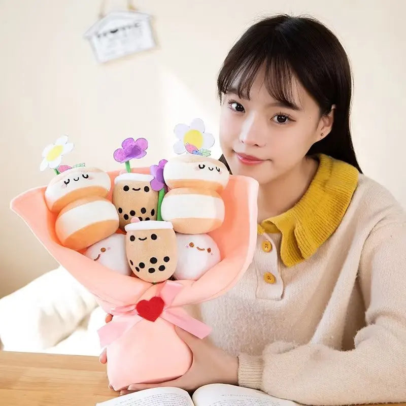 Cute Bubble Tea Plush Bouquet