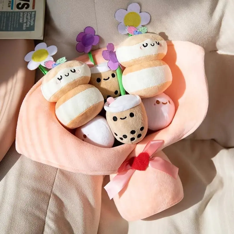 Cute Bubble Tea Plush Bouquet