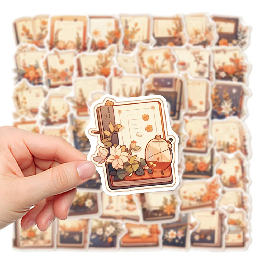 10 Piece Vintage Blossoms Stickers